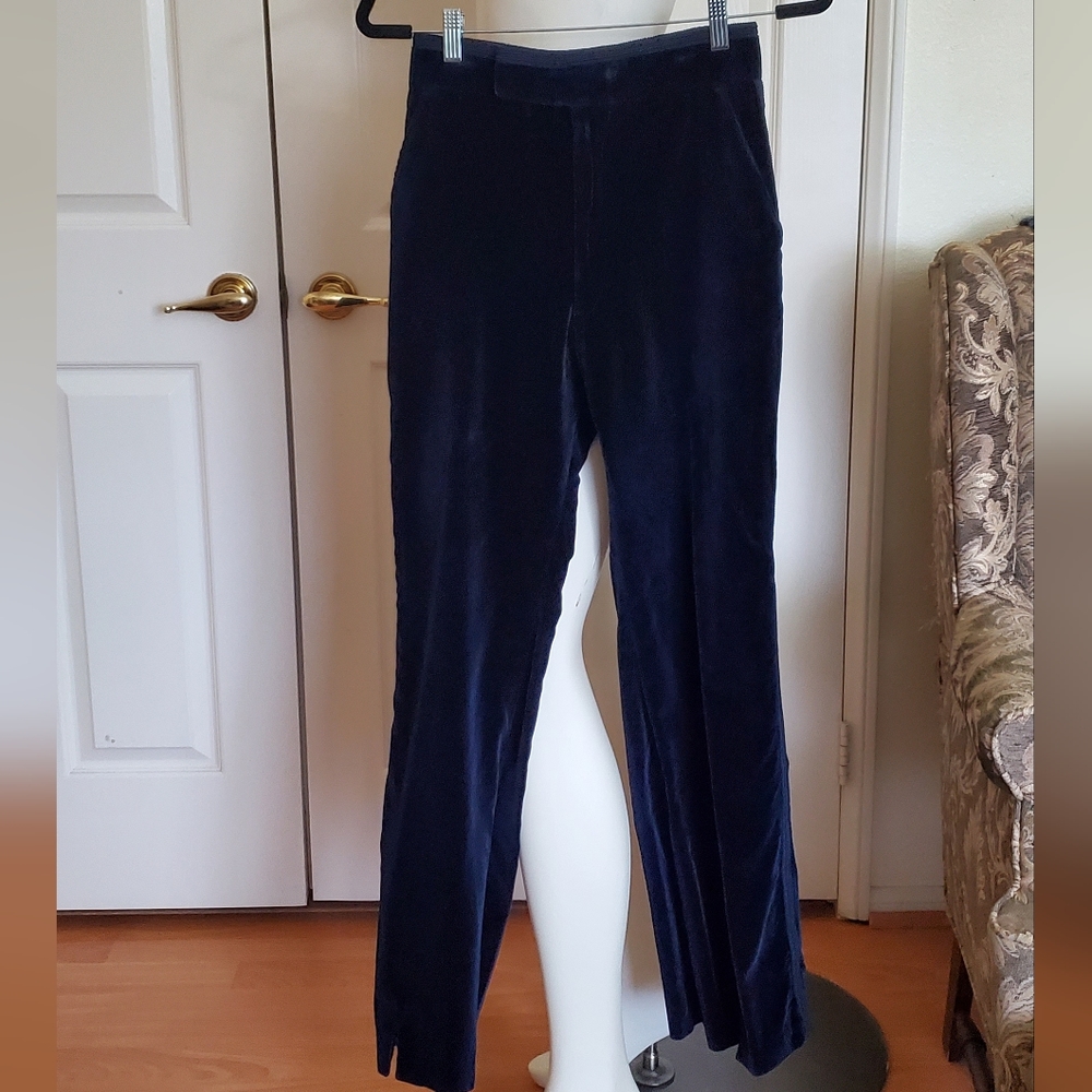Vintage Blue Velvet Pants